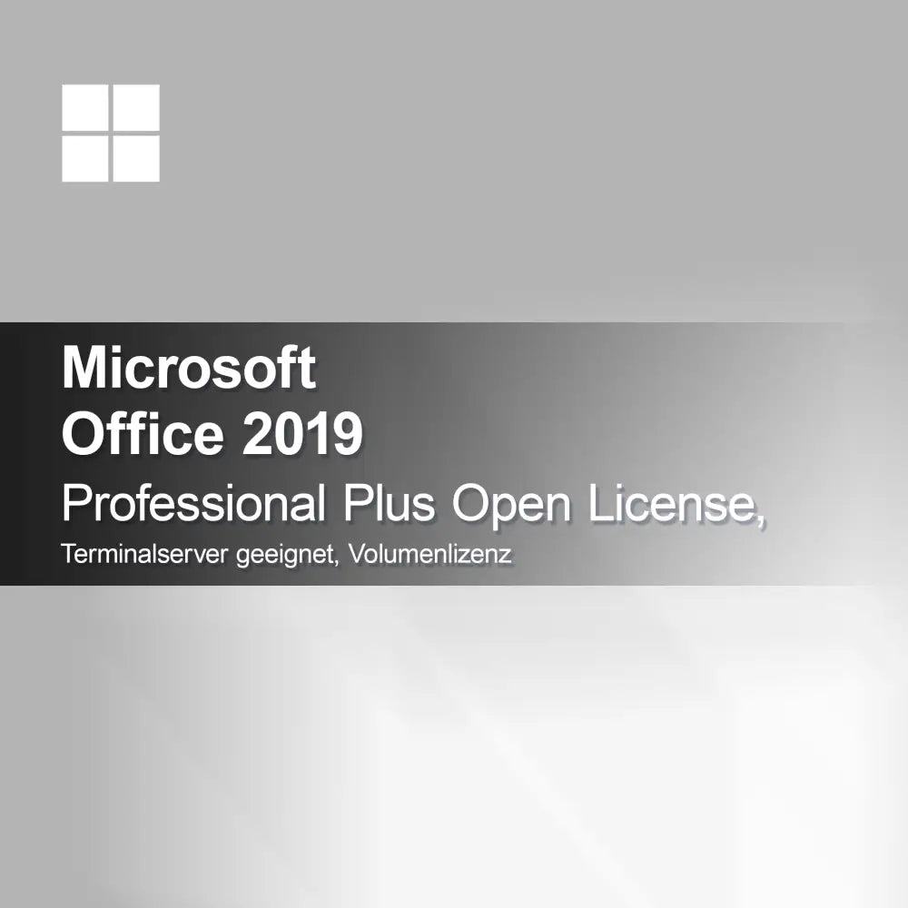 Microsoft Office 2019 Professional Plus Licență Deschisă, compatibil cu Terminalserver, Licență de volum