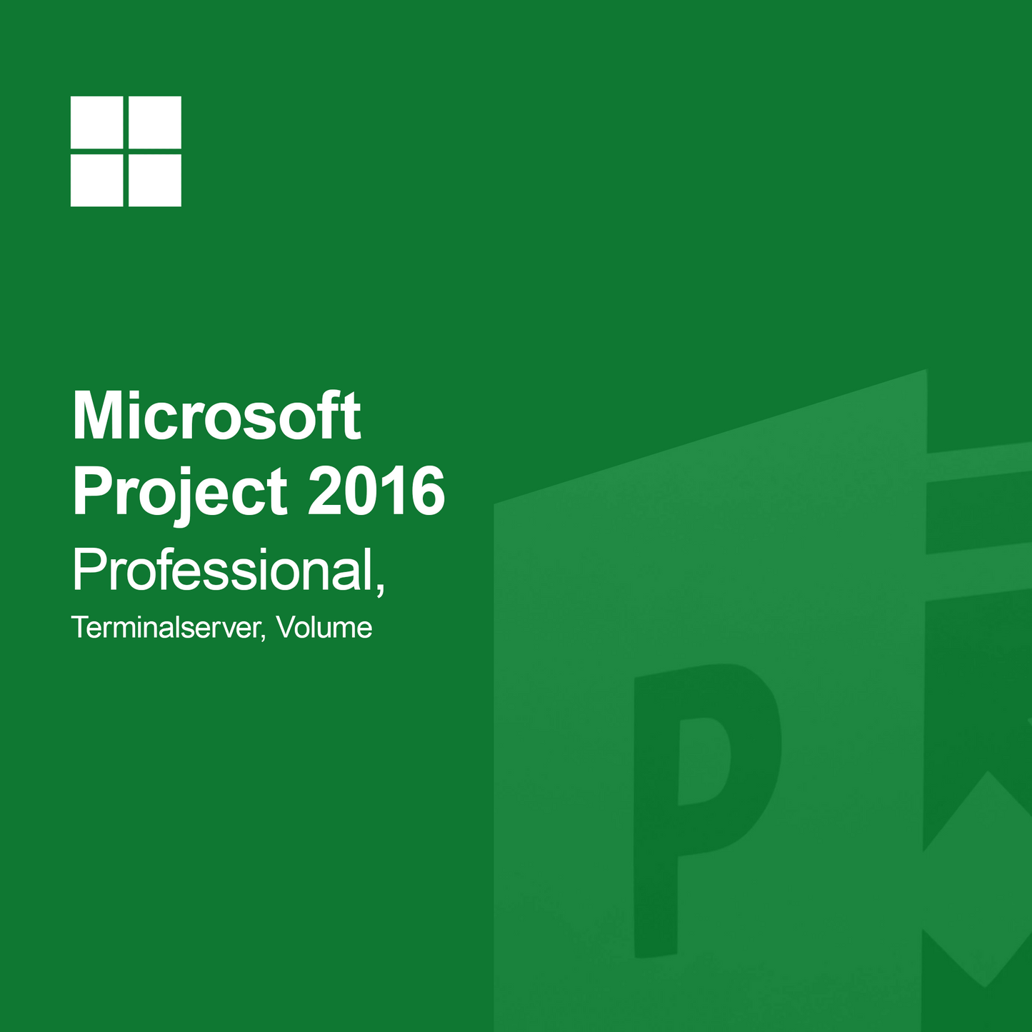Microsoft Project 2016 Professional, Terminalserver, Volum