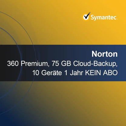 Norton 360 Premium, 75 GB backup în cloud, 10 dispozitive 1 an FĂRĂ ABONAMENT